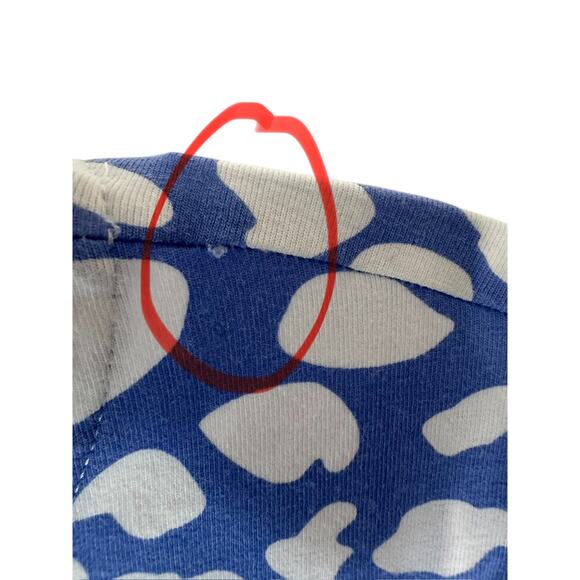 Hiho International Blue White Casual Everyday 3/4 Sleeve Tunic Top Size Small - Picture 3 of 12